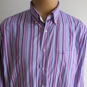 🦈Paul & Shark Purple and Blue Casual Button Down Shirt🇮🇹